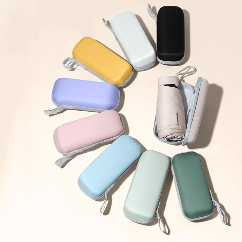 Mini Compact Pocket Umbrella for Women Light 5 Folding Sun Protection Sun and Rain Small Card Bag Umbrellas Paraguas